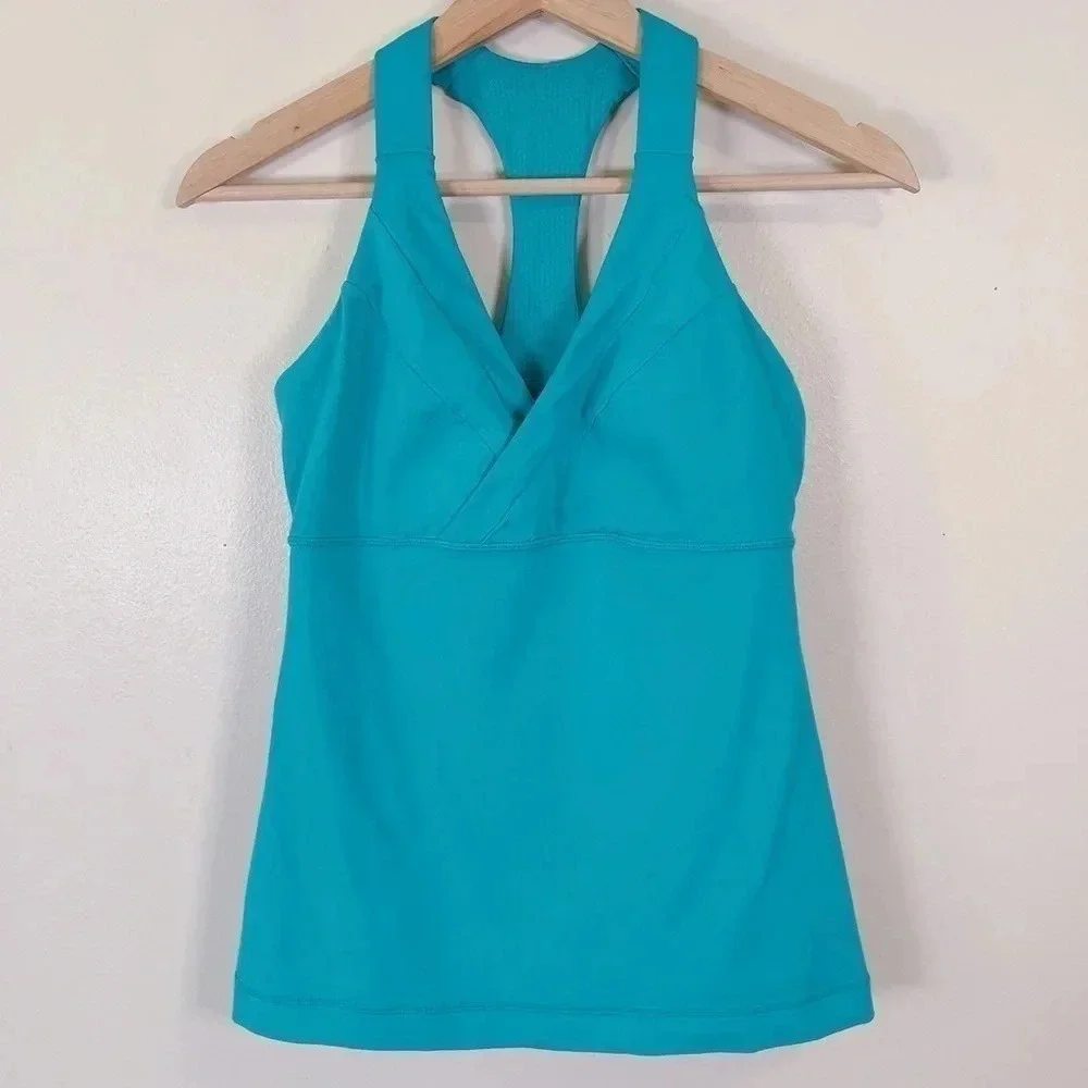 Lululemon Deep Breath Teal Racerback Tank - Picture 2 of 11